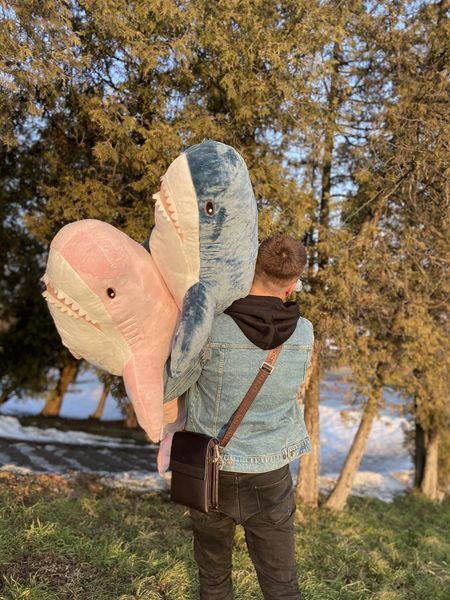 М'яка іграшка акула 140см, плюшева іграшка-подушка з ікеї, Рожевий TO-17 фото
