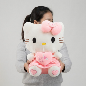 М'яка плюшева іграшка Хеллоу Кітті 45 см, іграшка-подушка Hello Kitty для дітей, Рожева TO-270 фото