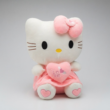 М'яка дитяча іграшка Хеллоу Кітті 35 см, плюшева іграшка Hello Kitty, Рожева TO-271 фото