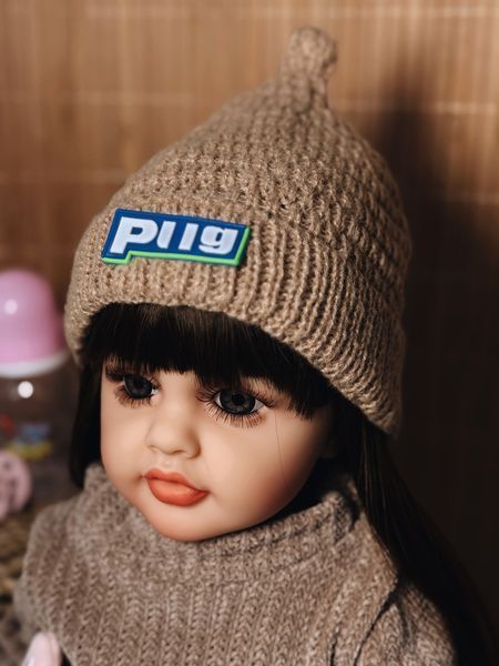 Лялька реборн Reborn Doll 55 см, вініл-силіконова реалістична лялька з темним красивим волоссям + одяг та аксесуари DO-16 фото