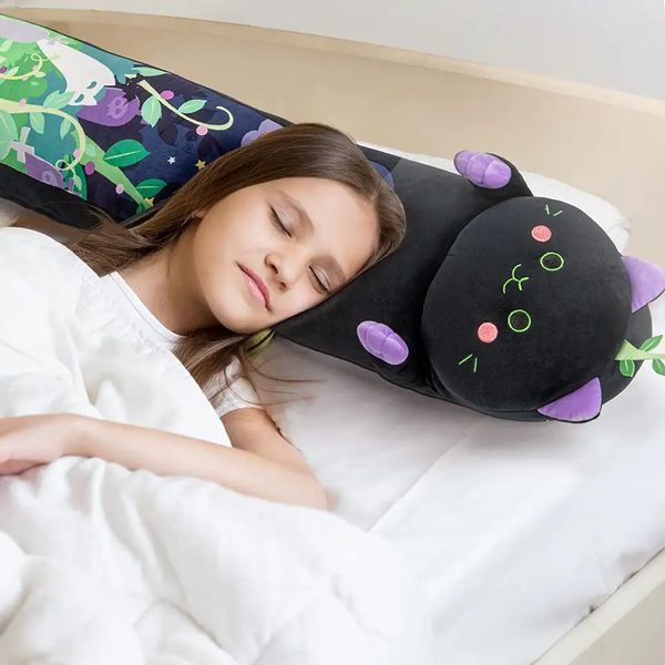 М'яка плюшева іграшка Кіт Батон Kawaii 90 см, дитяча іграшка-подушка, Чорний TO-142 фото
