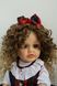 Реалістична лялька Реборн Reborn Doll 55 см, вініл-силіконова дівчинка кучеряшка в одязі з аксесуарами DO-27 фото 4