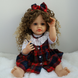 Реалістична лялька Реборн Reborn Doll 55 см, вініл-силіконова дівчинка кучеряшка в одязі з аксесуарами DO-27 фото 1