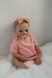 Лялька Реборн Reborn Doll 50 см, реалістична вініл-силіконова дівчинка пупс в рожевому одязі+аксесуари DO-34 фото 4