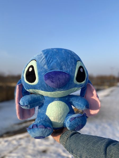 М'яка іграшка Стіч 45 см, плюшева іграшка-подушка Ліло та Стіч, Синій TO-04 фото