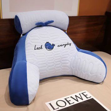 Подушка під спину та поясницю Luck everyday 60х40 з додатковою зйомною подушкою, синьо-біла PI-15 фото